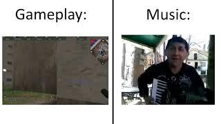 Gameplay vs music meme