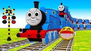 踏切アニメ あぶない電車 TRAIN vs PACMAN  Fumikiri 3D Railroad Crossing Animation #train