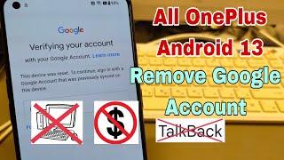 BOOM Without PC All OnePlus Android 13 Remove Google Account Bypass FRP. New Security