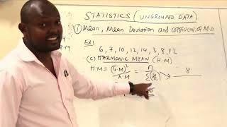 STATISTICS Ungrouped Data MEAN MEAN DEVIATION AND COEFFICIENT OF MEAN DEVIATION