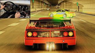 710HP Ferrari F40 STREET RACING - Assetto Corsa  Thrustmaster T300 Gameplay