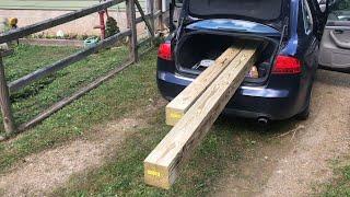 how NOT to “transport” wood home from the lumberyard