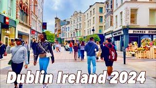 Dublin Ireland July 2024  Dublin City walkthrough  4k UHd 60fps walking tour