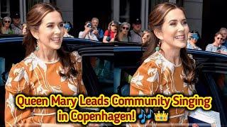 Queen Mary Leads Community Singing in Copenhagen 