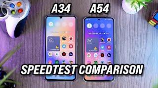 Samsung A34 5G vs A54 5G Speedtest Comparison - Mediatek Dimensity 1080 vs Exynos 1380