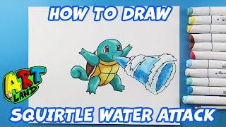 How to Draw Squirtle Water Attack