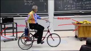 Newtons third law - Best Demonstration EVER  - by Prof. Walter Lewin