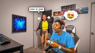 Playing The Game With A Girl & Ignoring My Girlfriend PRANK