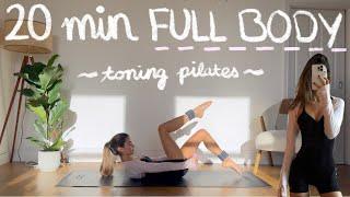 20MIN full body pilates hourglass workout  intermediate level wweights  LIDIAVMERA