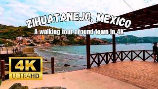 A walking tour around Zihuatanejo Mexico in 4K With Chill Music