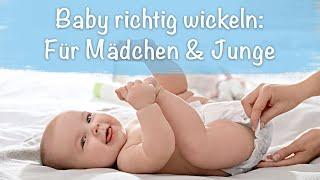 Baby richtig wickeln Schritt für Schritt erklärt von Hebamme Laura