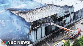 Deadly fire breaks out at lithium battery plant in South Korea