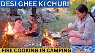 Desi Indian style cooking in camping⎜camping in India ⎜Himachal⎜rain camping⎜camper van @Chefbhanu1