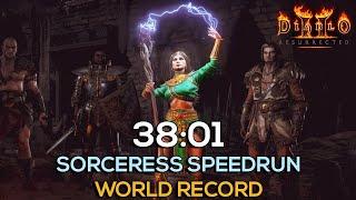 ROAD TO SUB 35 - WORLDS FASTEST SORCERESS SPEEDRUN - 3801 IGT  4010 RTA  DIABLO 2 RESURRECTED