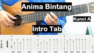 Belajar Gitar Anima Bintang Intro TAB Tutorial - Nada Dasar A