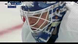 Ilya Samsonov stops a penalty shot in game 4 vs Lightning 2023