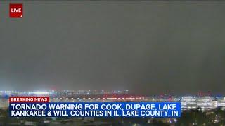 Possible tornado caught on camera near OHare Airport