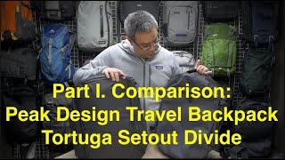 Part I.Peak Design Travel Backpack versus Tortuga Setout Divide
