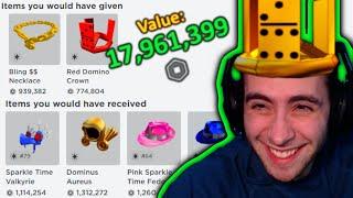 Trade offers I get with 17+ MILLION ROBUX in value... Roblox Trade Hangout