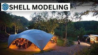 How to model a COMPLEX SHELL in SketchUp