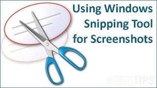 Using Windows Snipping Tool for Screenshots