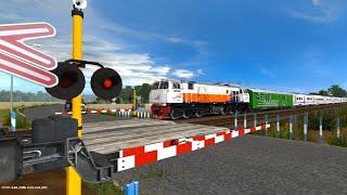 Trainz Simulator Indonesia  Kompilasi Perlintasan Kereta Api 68