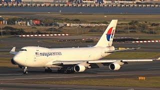 Malaysia Airlines Cargo B747- 400F 9M-MPR landing 34L at Sydney Airport YSSY