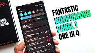 Notification panel features and animations One Ui 4.0 