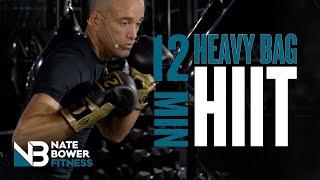 12 Minute Boxing Heavy Bag HIIT  NateBowerFitness