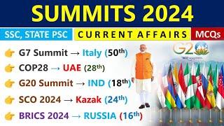 Summits 2024 Current Affairs  Important Summits Current Affairs 2024  Current Affairs 2024  #SSC