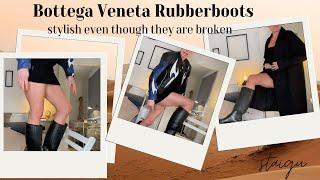 Bottega Veneta Gummistiefel verkrümeln sich#Gummistiefel