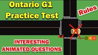 INTERESTING G1 PRACTICE TEST Ontario - ANYONE CAN PASS - Rules - Part 1