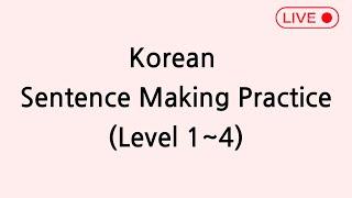 Korean Sentence Making Practice level 14