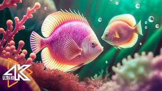 Aquarium 4K - The Endless Beauty of Jellyfish and Fish in the Ocean - Relaxation & Calming Music