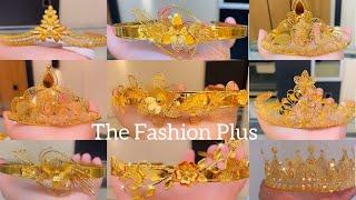 22k Gold Bridal Hair CrownHead Crown Designs with Weight and Price @TheFashionPlus