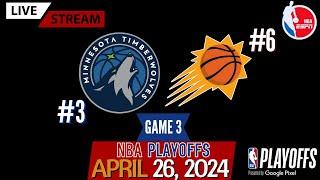 Minnesota Timberwolves vs Phoenix Suns Game 3 Live Stream Play-By-Play & Scoreboard #NBAPlayoffs