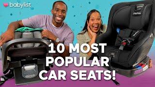 Trying the Top 10 MOST REGISTERED Car Seats of 2022 *Graco Nuna & more*