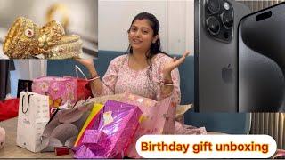 Birthday gift unboxing  Rahul ne diya iPhone 15pro Mampi ko aur bhi pyara gift mila#vlog