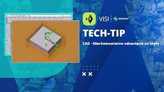 VISI CAD  Nierównomierne odsunięcie od bryły - Tutorial