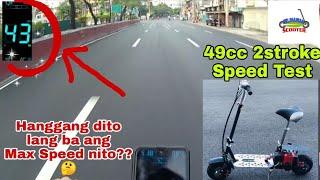 Chinaped 49cc 2 Stroke Speed Test Top Speed - Max Speed- 44kph max speed test FELINAWAN