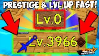 How To Level Up & Prestige Fast in All Star Tower Defense NEW BEST METHODS