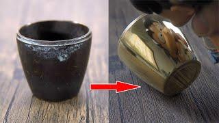 Old brass Cup Restoration - Mirror Polish Finish