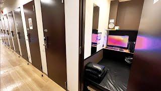 Staying at Japans Private CAPSULE Room  Net Cafe Kaikatsu