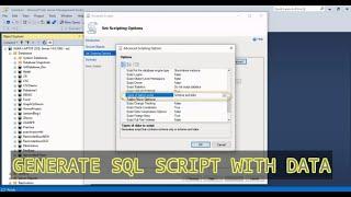 How to Generate Script With Data  Microsoft SQL Server Management Studio 2018