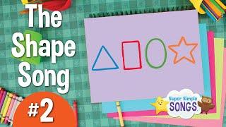 The Shape Song #2  Review Song for Kids  Super Simple Songs