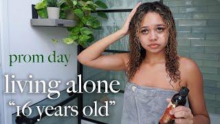 PROM DAY PREP MORNING ROUTINE  living alone at 16