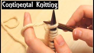 Learn Continental Knitting  Beginners Tutorial for Knit & Purl Stitches  Slow Demo Lesson