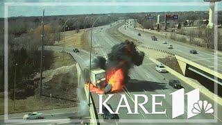 MnDOT camera captures moment vehicle slams into box truck