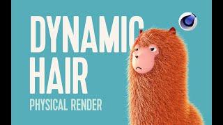 3D Character with Dynamic Fur Hair  Cinema 4D Tutorial