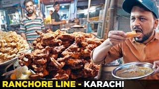 Ranchore Line Street Food in Old Karachi  Sitara Market ki Indian Saree and Idols Shops Pakistan